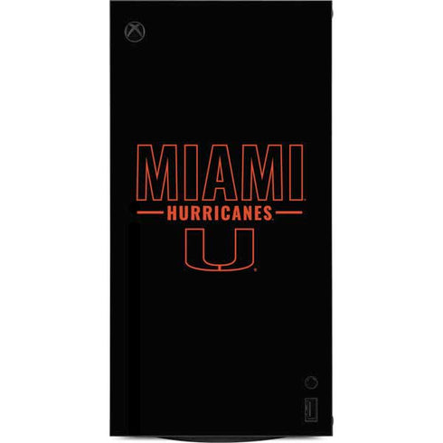 University of Miami Hurricanes XBox Series X Digital Edition Console Skin